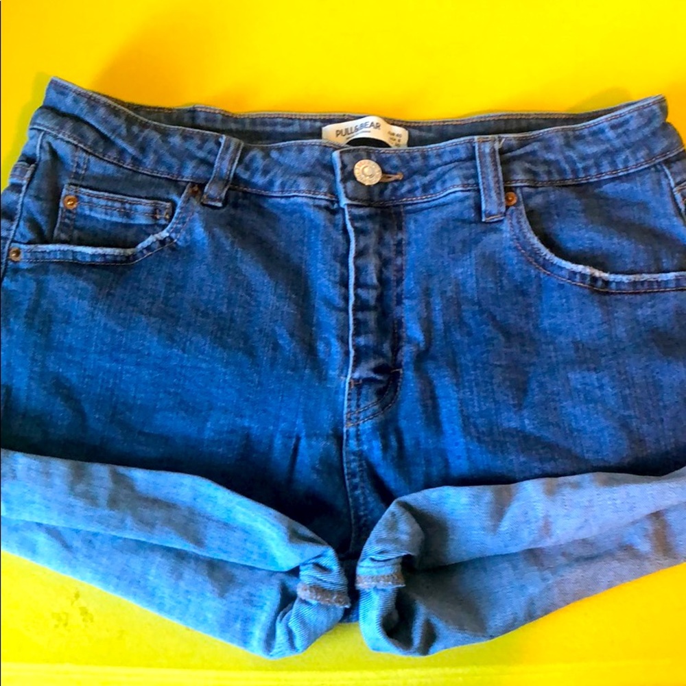 Pull and bear denim shorts